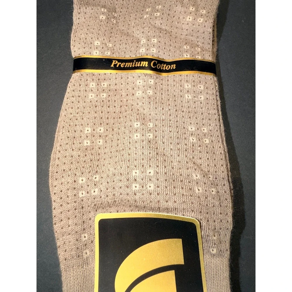Moretz Sports‎ Mens Premier Collection Tan Cotton Blend Dress Socks Size 10-13